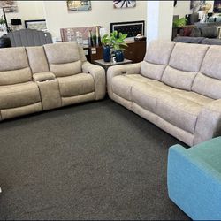 Reclining Sofa and Loveseat 