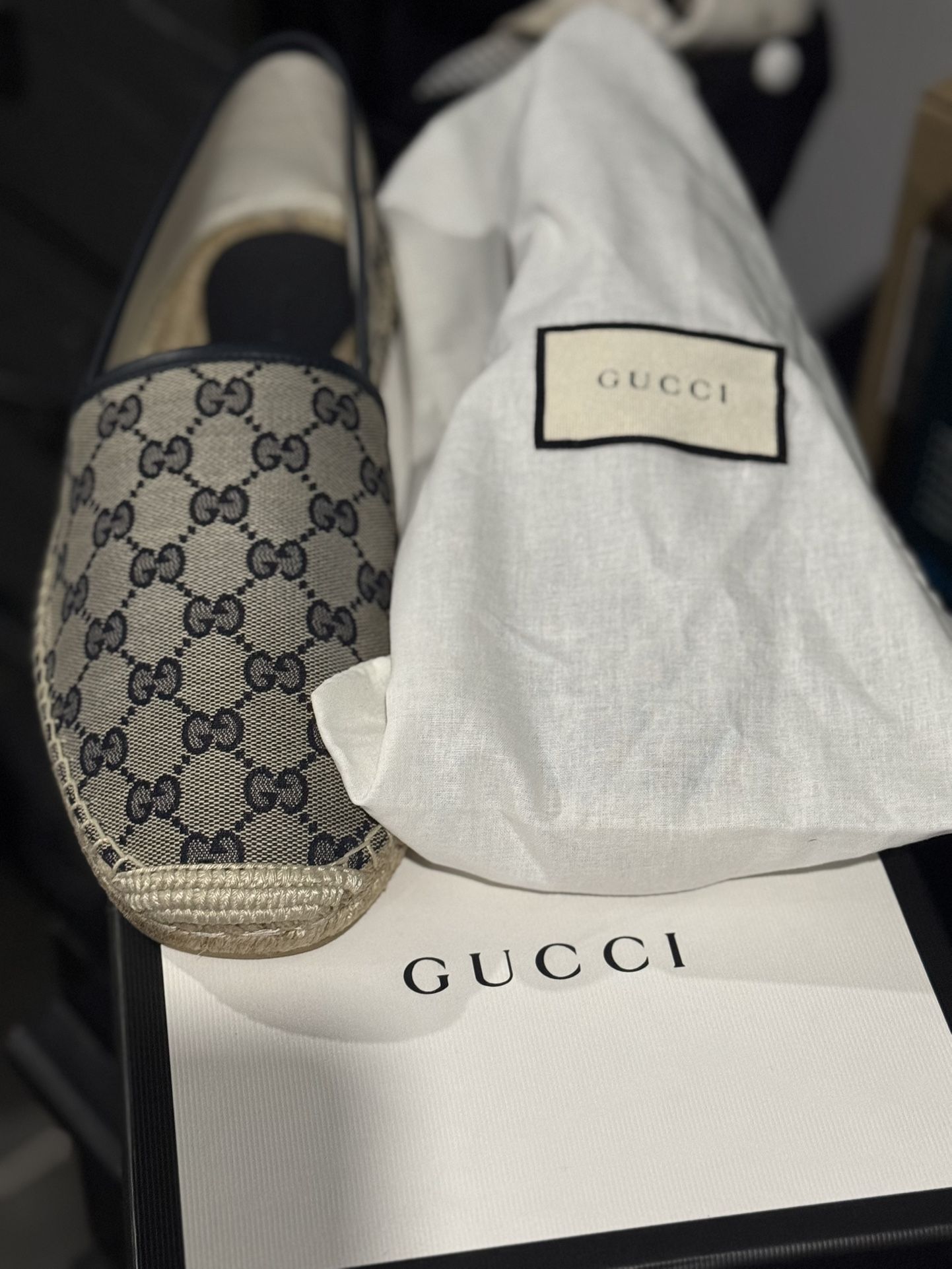 Gucci Canvas Espadrille Gg Monogram