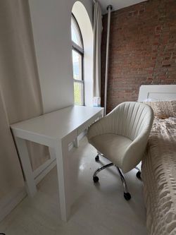 White IKEA Desk & Chair
