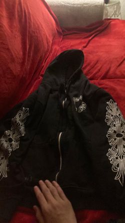 Black chrome hearts zip up size M