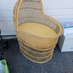 Wicker Basket For Dolls Blankets Or Bears