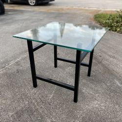 Glass Top End Table