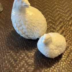 White Porcelain Quails