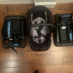 Infant car seat with 2 bases