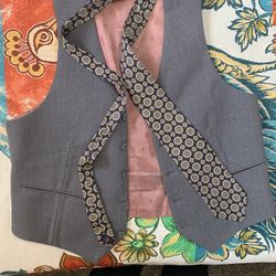 Ralph Lauren Blue Tie And Vest/ Ralph Lauren Corbata Azúl Y Chaleco 