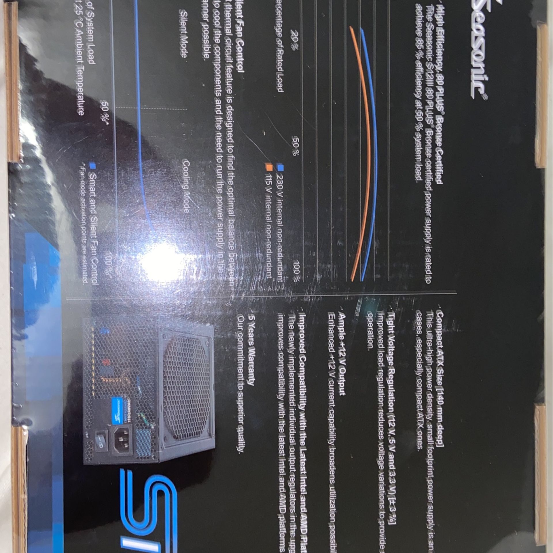 Seasonic - SSR-500GB3, 500W 80+ Bronze PSU, ATX12V/EPS12V, Direct Output, Smart & Silent Fan Control, 5 yr Warranty - Black