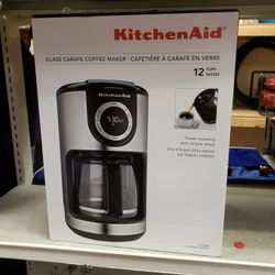 NEW Kitchenaid Glass Carafe Coffee Maker 12 Cup KCM1202OB