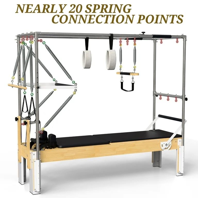 Syedee Pilates Equipment for Studios, Cadillac Pilates Reformer Trapeze Pilates Reformer Machine for Home Gym, Pilates Exercise Equipment with Jump Bo
