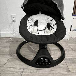 Baby Swing for Infants to Toddler Portable Babies Swing Timing Function 5 Swing Speeds Bluetooth Touch Screen Music Speaker with 10 Preset Lullabi… Bl