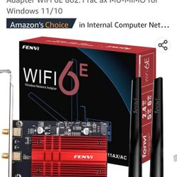 WiFi 6E AX210 PCI-E WiFi Card BT5.2 160MHz Tri-Band Expands WiFi into 6GHz/5GHz/2.4GHz 5400Mbps Gigabit AX210ngw Desktop PC PCIe Wireless Network Adap