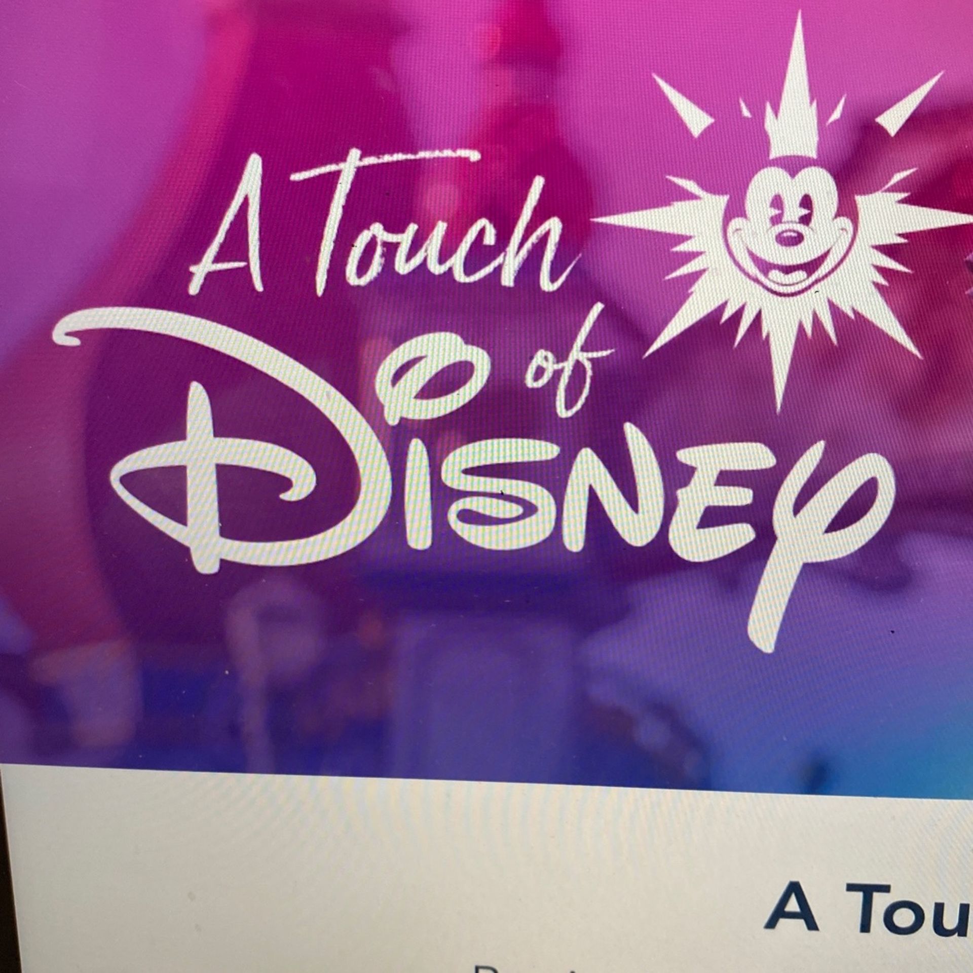 Touch of disney