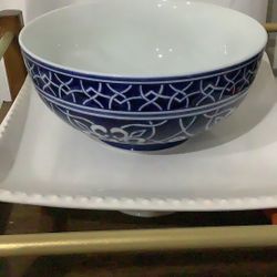 Blue And White Catalina China Bowl 