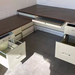 Used. Metal rack Office Or Warehouse Desk.