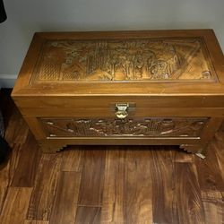 Hand Carved Storage  Chest