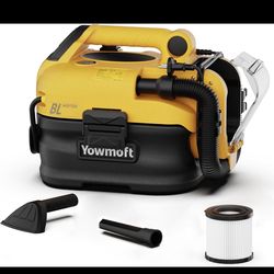 3 in 1 Shop Vac Cordless and Corded, Versatile Power Source with Tire Inflator and Blower Function, 2.5 Gallon Portable Shop Vacuum Wet and Dry for De