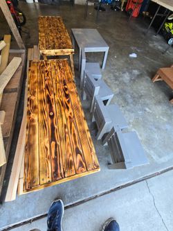 Wood bench
