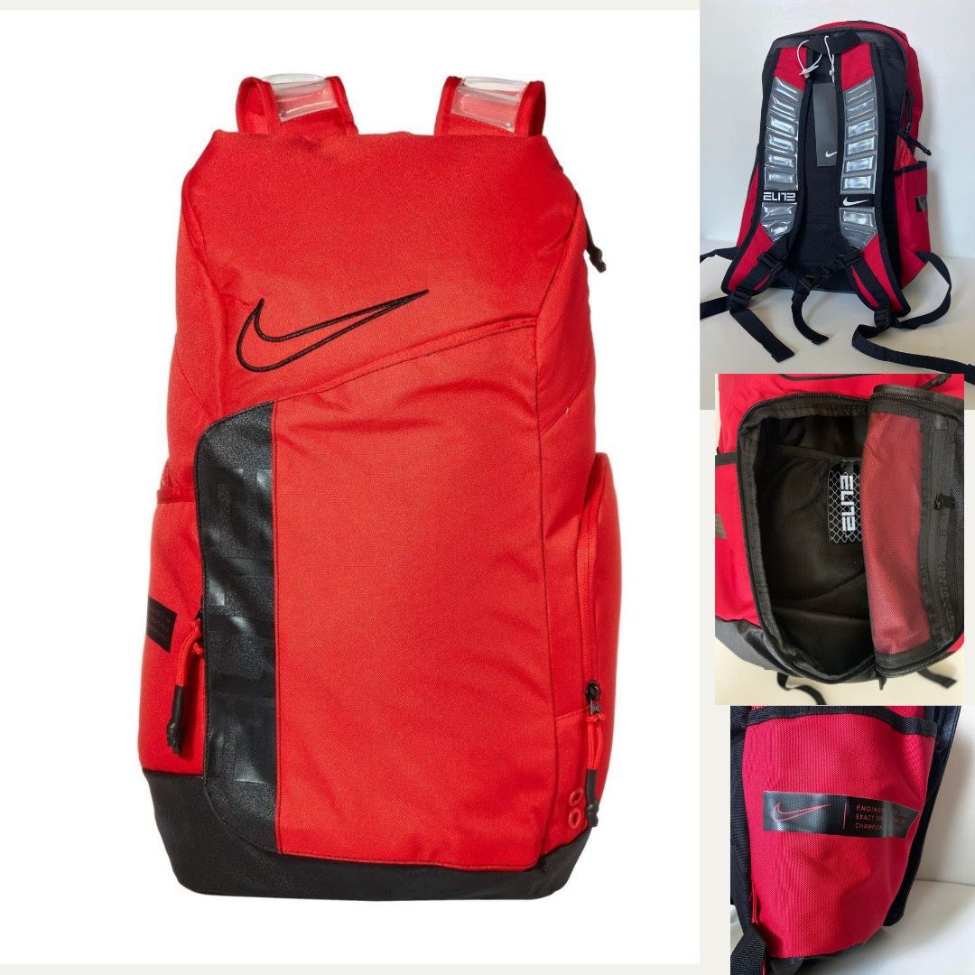 Nike Hoops Elite Pro Red Black Basketball Backpack Football bolso
