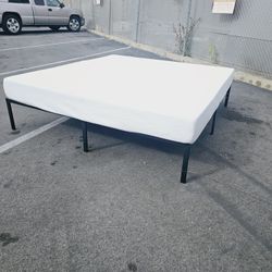 King Bed Frame And Memory Foam Mattress 