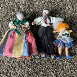 Vintage Handmade Set of 3 Dolls