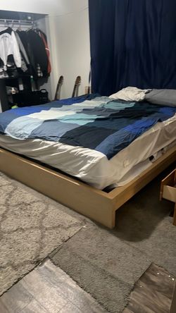 Low-Profile Wood Platform Bed Frame