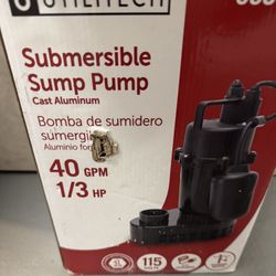 Cast Aluminum 40  Gpm Submersible Sump Pump