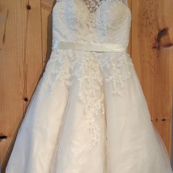 Wedding Dress - Tea Length - Size 16 - Excellent Condition 