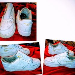 Pre-owned Louis Vuitton Air Force Ones LD 0212