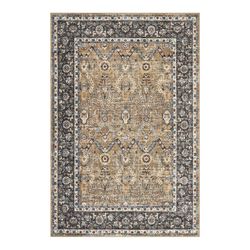 9x12 XL Low Pile Nonslip Machine Washable Area Rug, Persian Camel, NEW