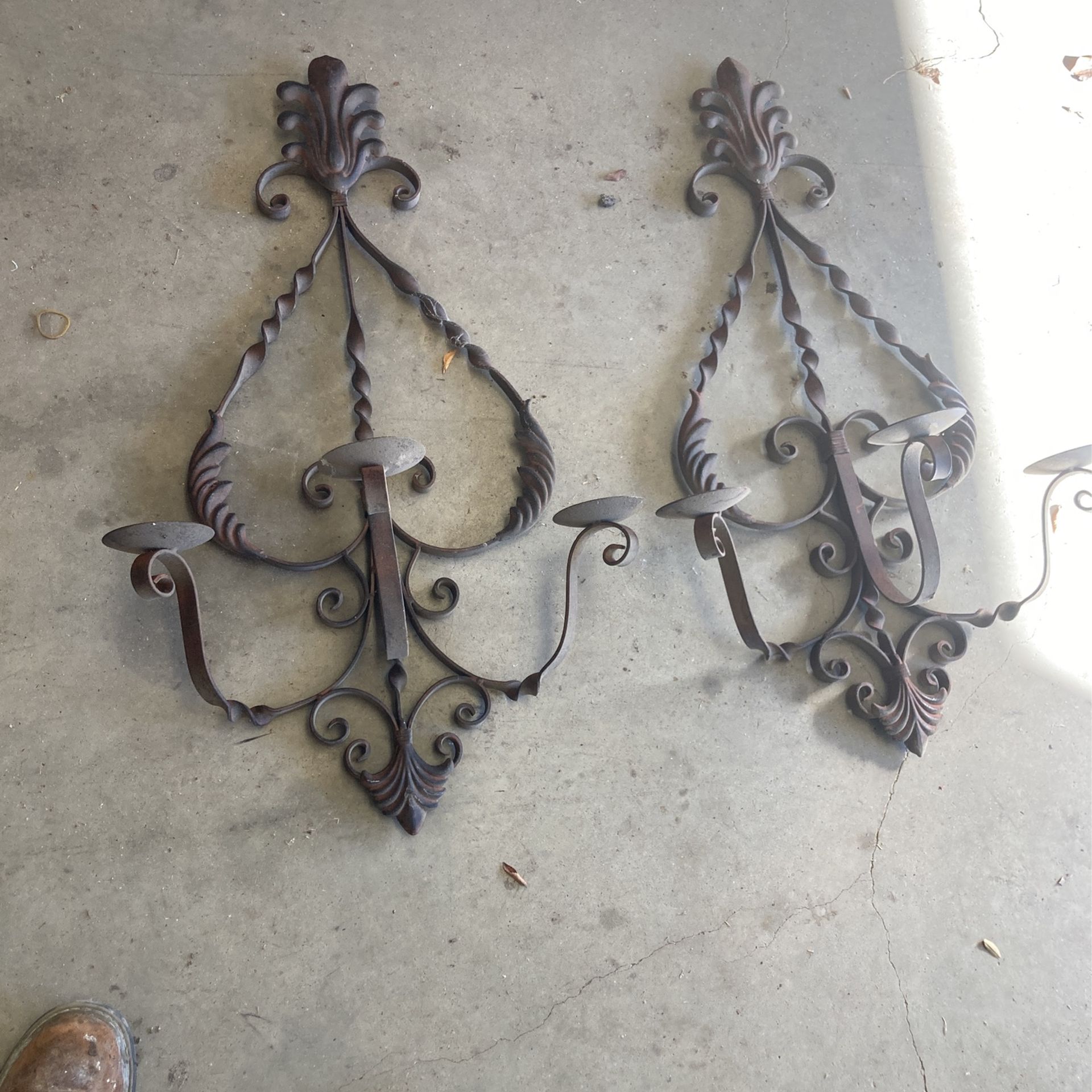 Iron Medieval Style Candlestick Holders