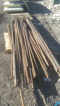 $2 per foot, rebar posts and lengths up to 20 ft. 3/4 and 1 inch sizes. Posts with top caps 1" diameter rebar. Lengths mostly 3/4inch diameter