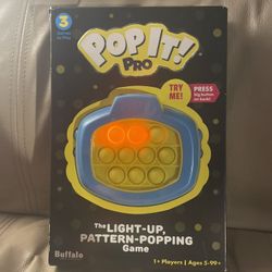 Buffalo Games Button Pop It! Pro Light-Up Game New In Box Batteries Included
