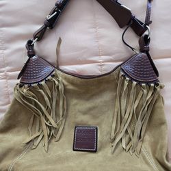 Pre loved Dooney&Burke suede fringe purse