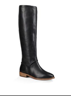 UGG Gracen Whipstitch black leather boots brand new in a box size 7.5