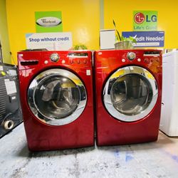 Lg Washer And Dryer Red Take It Today With 11$ Down Payment 