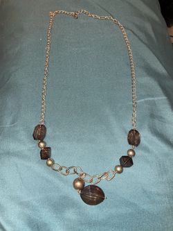Brown Beaded Necklace 