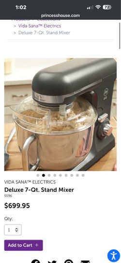 Deluxe 7 - qt stand mixer ( princess house )