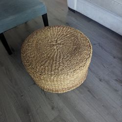 Pre-owned Japanese hand woven straw floor coushion