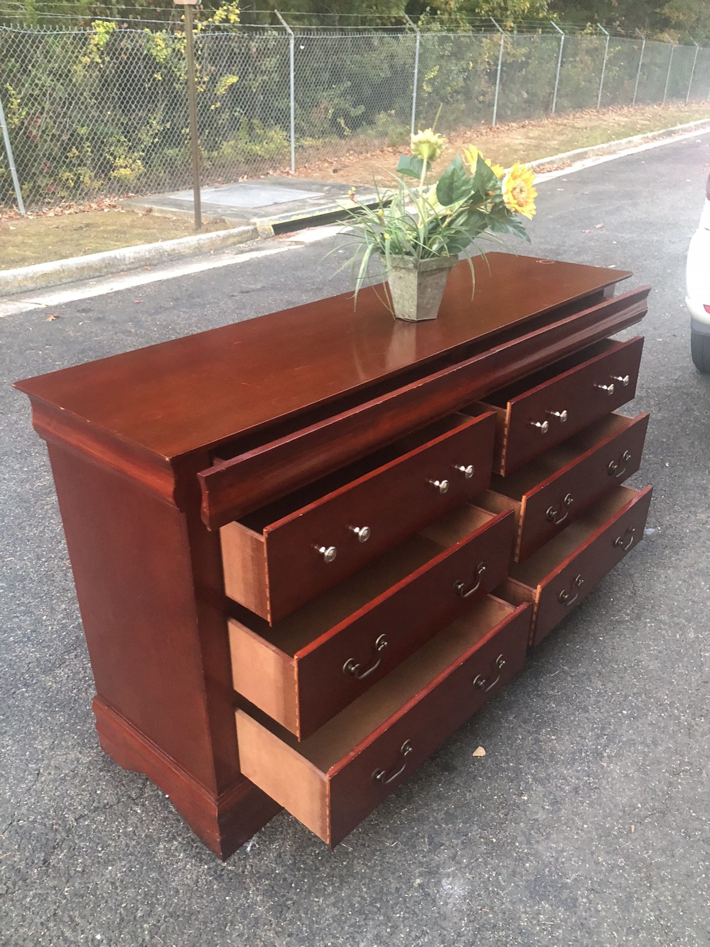 Ashley Furniture Solid Wood Long Dresser With Big Drawers . Drawers Sliding Smoothly. Delivery Available