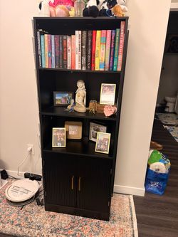 Black bookcase