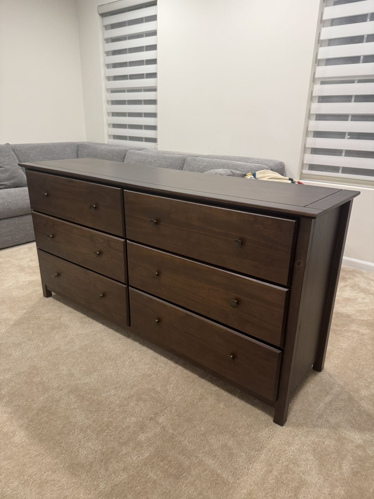 Shaker Solid Wood 63.75" W 6 - Drawer Dresser