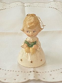 Ceramic Angel Bell Christmas Ornament