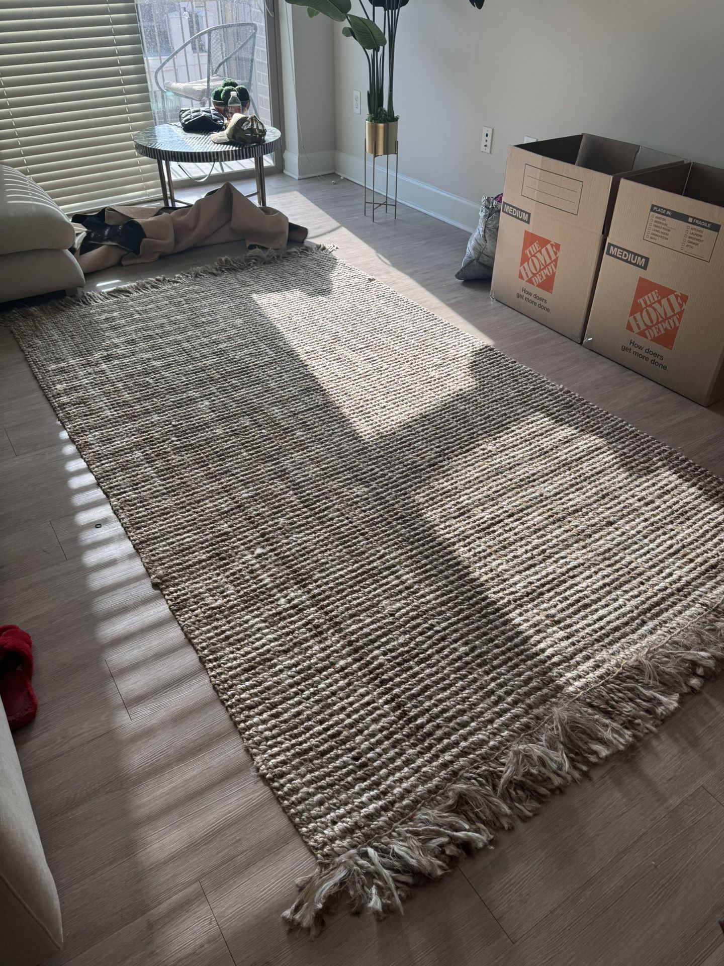 Rectangle 6’x 9’Simra Natural Fiber Hand Woven Jute Rug