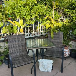 Bistro Set, Normal Signs Of Used, Done Miles Rust Of Arm Chair  Other Then That In Very Good Good Condition $49