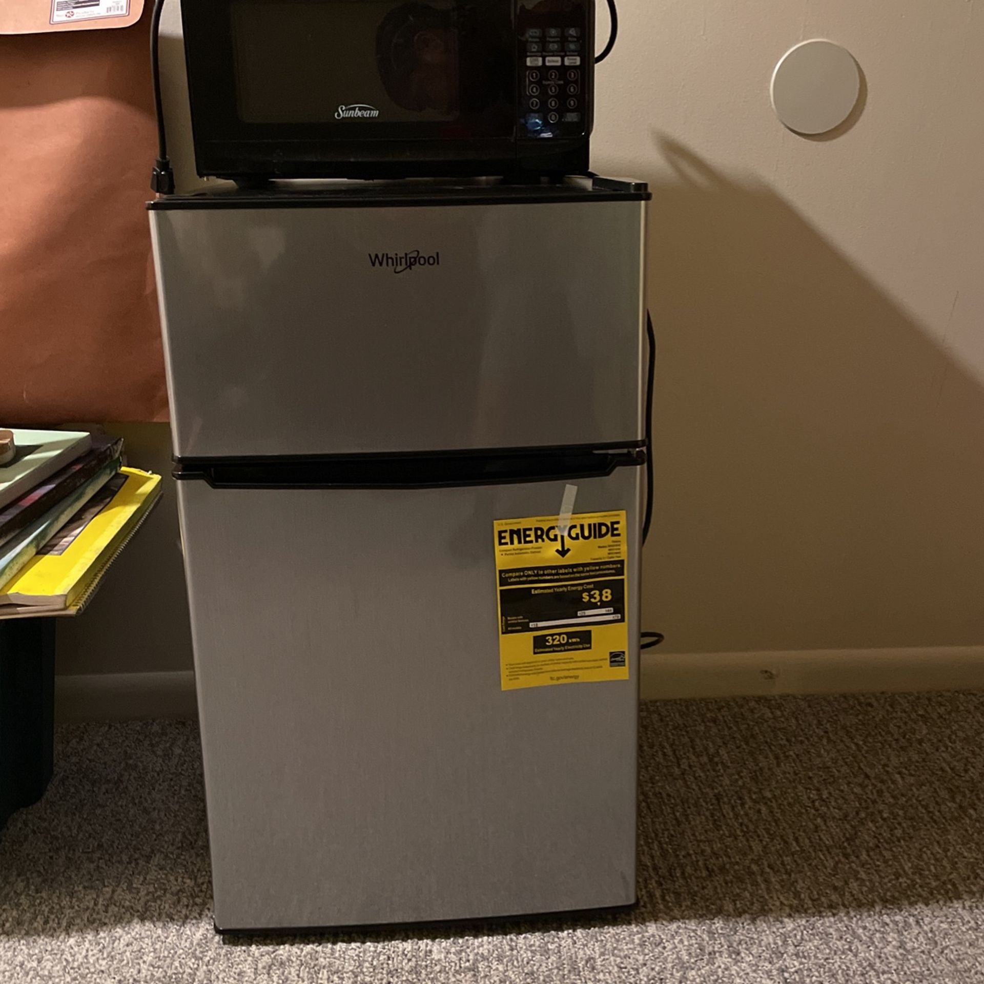 Whirlpool 2 door mini fridge