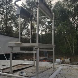 aluminum boat tower w console
