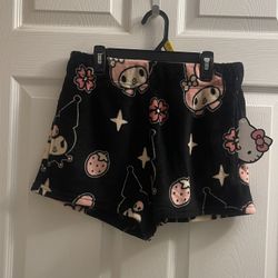 Brand New Hello Kitty My Melody Black Shorts Size S Juniors 