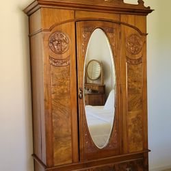 Antique French Wardrobe Amoire.