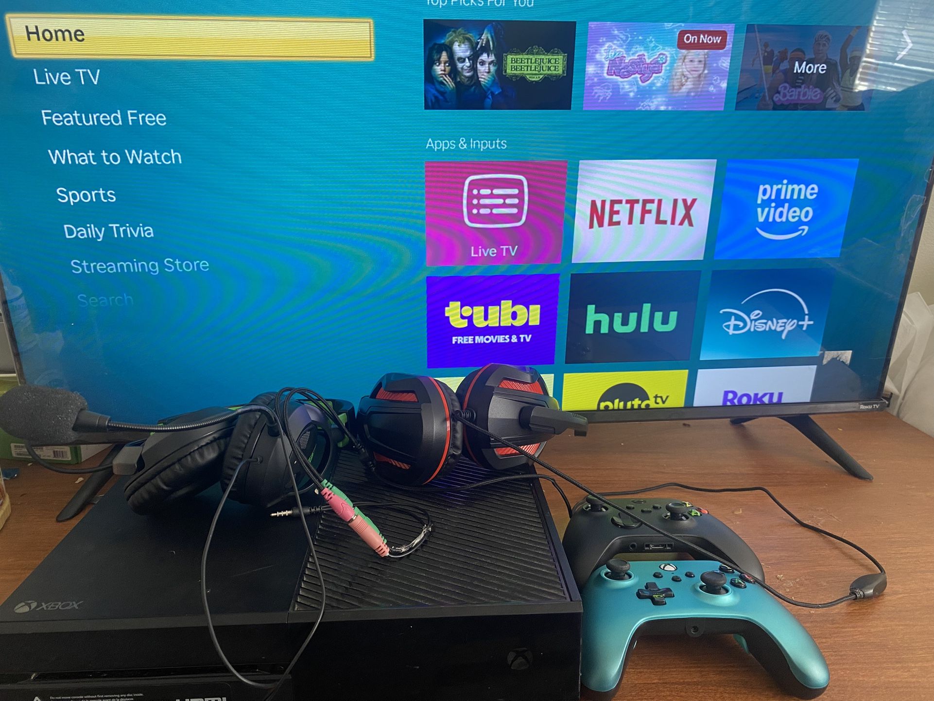 Xbox With Flat Screen 