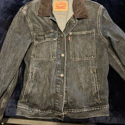 Levis Men Jean Leather Jacket