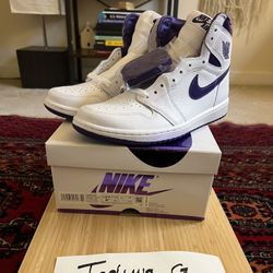 Nike Jordan 1 High “Court Purple(W)” Size 9.5 